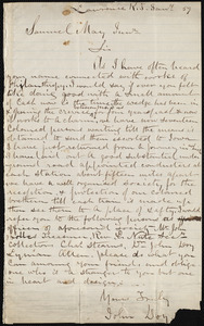 Letter from John Doy, Lawrence, K.S., to Samuel May, January 59