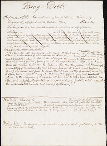 Drafts of biographical sketches by Samuel May, [1858?]