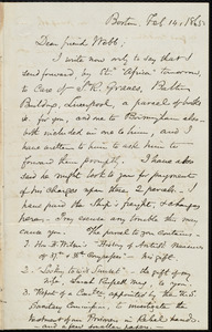 Letter from Samuel May, Boston, to Richard Davis Webb, Feb. 14, 1865