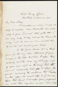 Letter from Oliver Johnson, New York, to Samuel May, 13 March, 1865