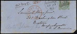 Letter from Eliza Wigham, Edinburgh, to Samuel May, 29.4.65