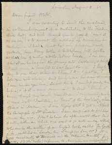 Letter from Samuel May, Leicester, [Mass.], to Richard Davis Webb, August 11, '65