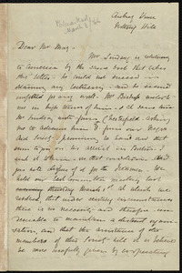 Letter from Mentia Taylor, [London], to Samuel May, [March, 1866?]