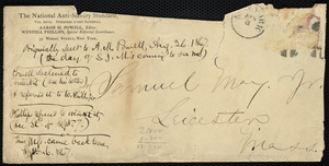 Article draft by Samuel May, "Francis Jackson's antislavery bequest," to Wendell Phillips and Aaron Macy Powell, [1867?]