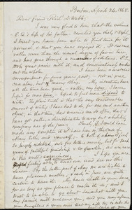 Letter from Samuel May, Boston, to Richard Davis Webb, April 24, 1868