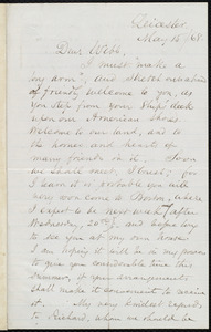 Letter from Samuel May, Leicester, [Mass.], to Richard Davis Webb, May 15 / 68