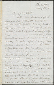 Letter from Samuel May, Leicester, [Mass.], to Richard Davis Webb, May 25 / 68