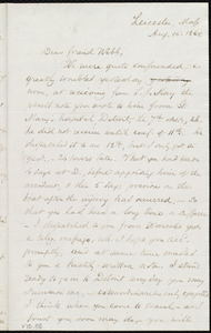 Letter from Samuel May, Leicester, Mass., to Richard Davis Webb, Aug. 15, 1868