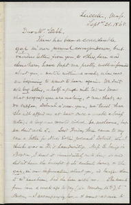 Letter from Samuel May, Leicester, Mass., to Richard Davis Webb, Sept. 21, 1868