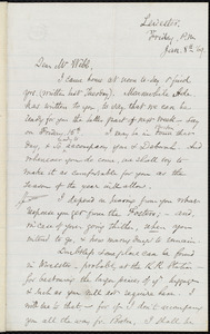 Letter from Samuel May, Leicester, [Mass.], to Richard Davis Webb, Jan. 8th, '69