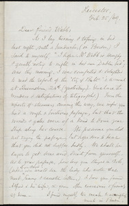 Letter from Samuel May, Leicester, [Mass.], to Richard Davis Webb, Feb. 25 / 69