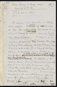 Notes by Samuel May: "What Slavery is doing, and requiring us to do, No. 1."