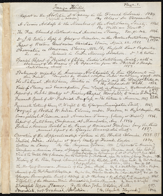 Bibliography by Samuel May, [after 1862] - Digital Commonwealth