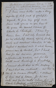 Draft of a funeral oration by Samuel May, [1878?]