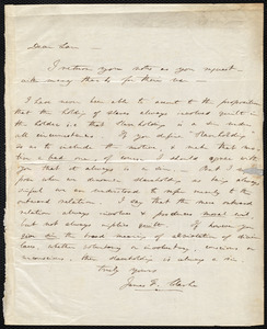 Letter from James Freeman Clarke, to Samuel May