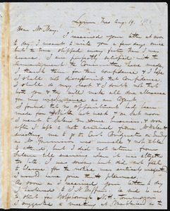 Letter from George W. Putnam, Lynn, [Mass.], to Samuel May, Aug. 19, 1850