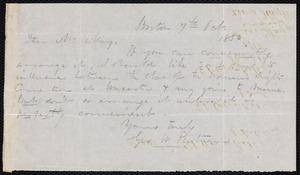 Letter from George W. Putnam, Boston, to Samuel May, 7th Oct. 1850