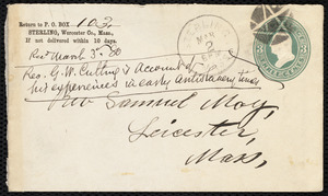 Envelope to Samuel May, Sterling, [Mass.], March 2, 1880