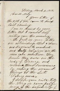 Letter from Henry P. Cutting, Sterling, [Mass.], to Samuel May, March 2, 1880