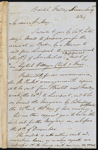 Letter from John Bishop Estlin, Bristol, to Samuel May, November 9, 1849