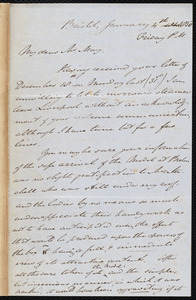 Letter from John Bishop Estlin, Bristol, to Samuel May, January 4th, 1850