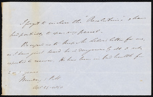 Letter from John Bishop Estlin, to Samuel May, April 29, 1850