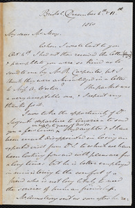 Letter from John Bishop Estlin, Bristol, to Samuel May, December 6th and 11th, 1850