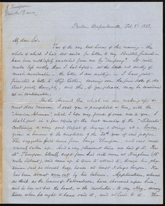Letter from Samuel May, Boston, Feb. 3d, 1851