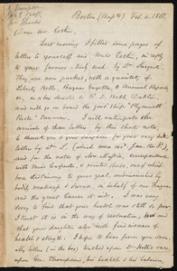 Letter from Samuel May, Boston, to John Bishop Estlin, Feb. 4, 1851