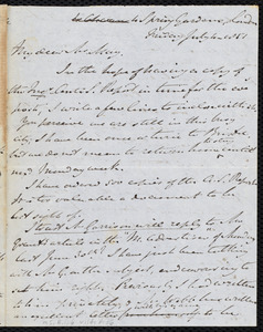 Letter from John Bishop Estlin, London, to Samuel May, July 4, 1851