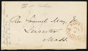 Letter from Henry Whitney Bellows, New York, to Samuel May, July 10, 1851
