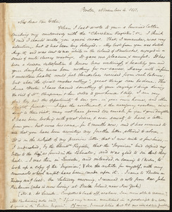 Letter from Samuel May, Boston, to John Bishop Estlin, November 4, 1851