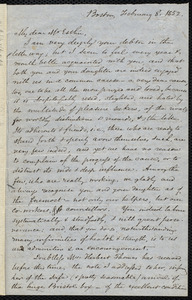 Letter from Samuel May, Boston, to John Bishop Estlin, February 8, 1852