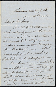 Letter from John Bishop Estlin, London, to Samuel May, June 8th, 1852
