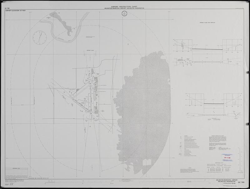 Airport obstruction chart, OC 795, Arlington Municipal Airport, Arlington, Washington