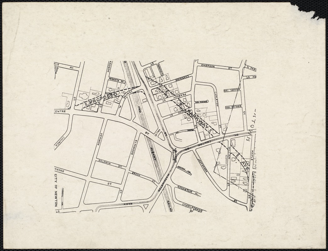 Map of Newton Corner. Newton Corner, Newton, MA