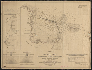 Map of Sandy Bay, Rockport, Massachusetts, showing proposed breakwater for harbor of refuge