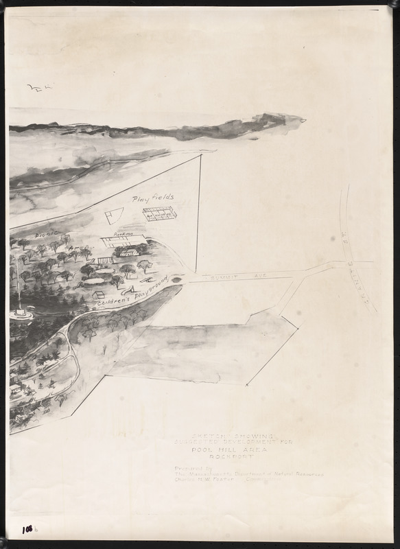 Sketch showing suggested development for Pool Hill area, Rockport