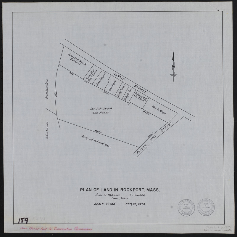 Plan of land in Rockport, Mass.