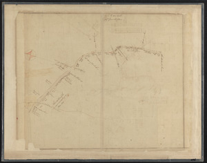 Map of road between Thos. Oake's old house and land of E. Rowe's heirs