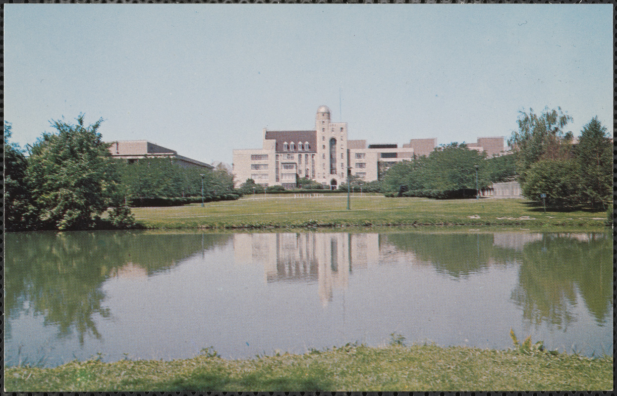 Topped by a meteorological tower and astronomical observatory dome, Davis Hall at Northern University in DeKalb overlooks a man-made lagoon that serves as a scenic setting for everything from weddings to rock concerts