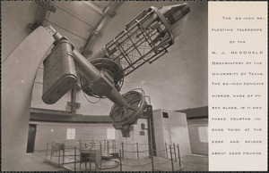 The 82-inch reflecting telescope of the W. J. McDonald Observatory of the University of Texas