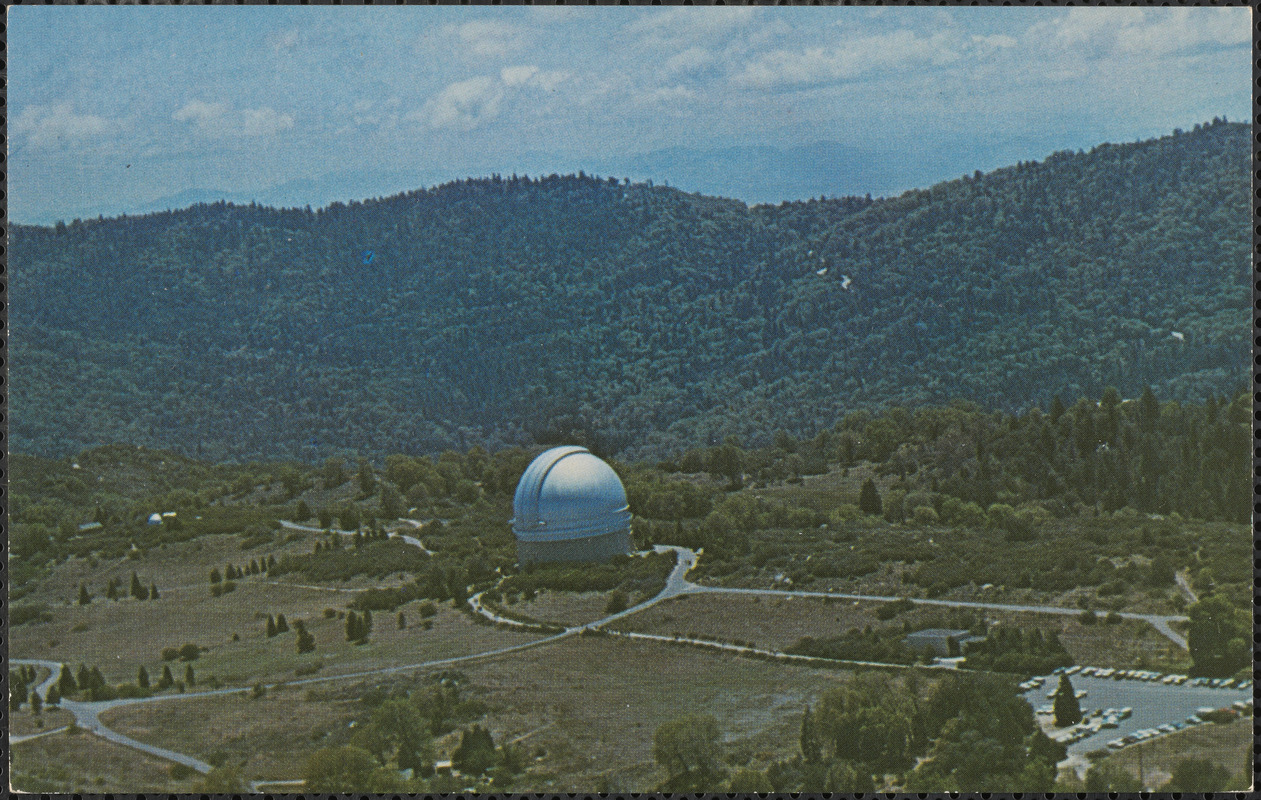 Aerial view of one of the outstanding attractions of Southern California--Palomar Observatory on Palomar Mountain in San Diego County, California - Digital Commonwealth