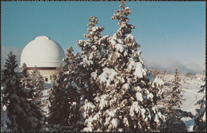 The dome of Palomar Observatory's 200" telescope is shown here on the morning after a winter storm