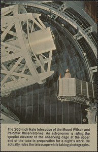 The 200-inch Hale telescope of the Mount Wilson and Palomar Observatories