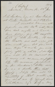 John Brown letter (copy) to Franklin Benjamin Sanborn, Lawrence, Kansas, 28 June 1858