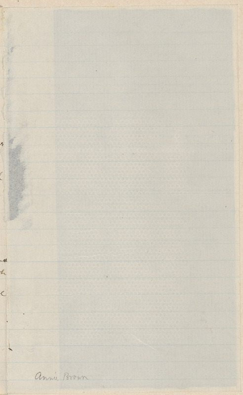Annie Brown Adams autograph letter signed to Thomas Wentworth Higginson, [North Elba, N.Y.], 21 December [1859]