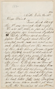 Salmon Brown autograph letter signed to [Thomas Wentworth Higginson], North Elba, [N.Y.], 21 December 1859