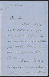 Wendell Phillips autograph letter signed to [Thomas Wentworth Higginson, 23 January 1860]