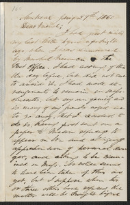 F. B. Sanborn autograph letter signed to [Thomas Wentworth Higginson], Montreal, 29 January 1860